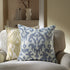 Ikat Collection Dusty Blue Hand Embroidered Pillow