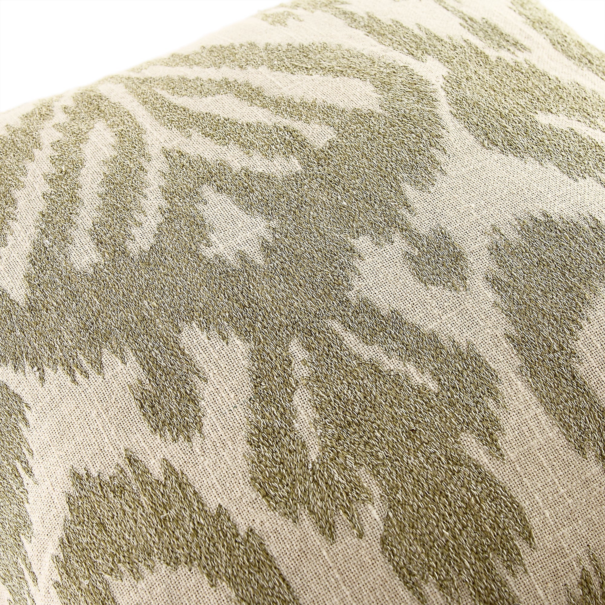 Ikat Collection Sage Green Hand Embroidered Pillow