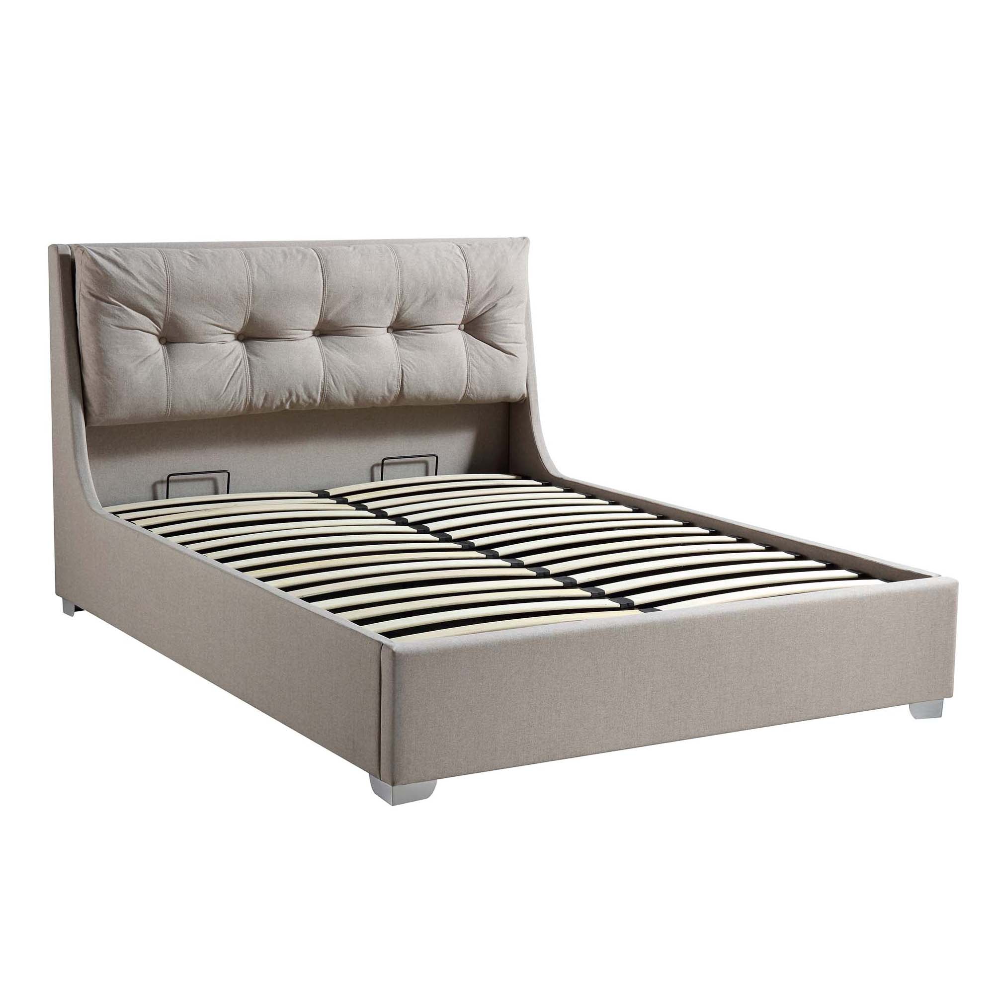 Hadley Stone Fabric Ottoman Storage Bed