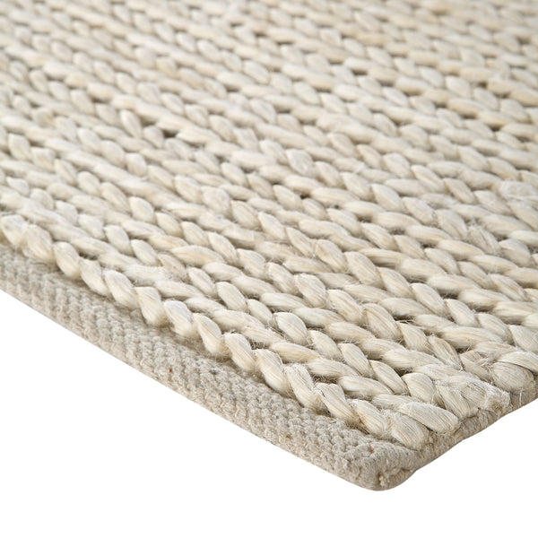 Aurora Hand Braided Cream Jute Rug