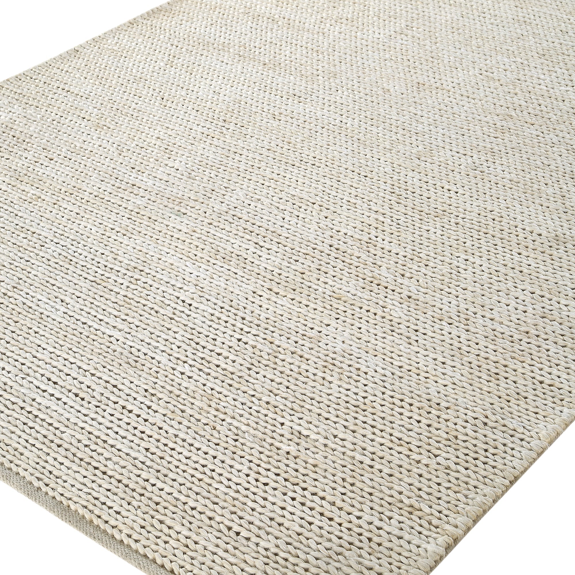 Aurora Hand Braided Cream Jute Rug