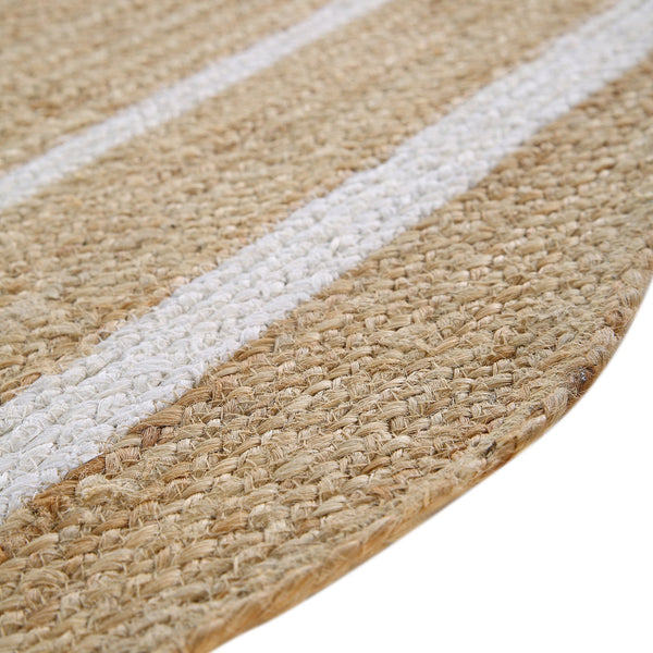 Evie Hand Braided Jute Scallop Rectangular Rug