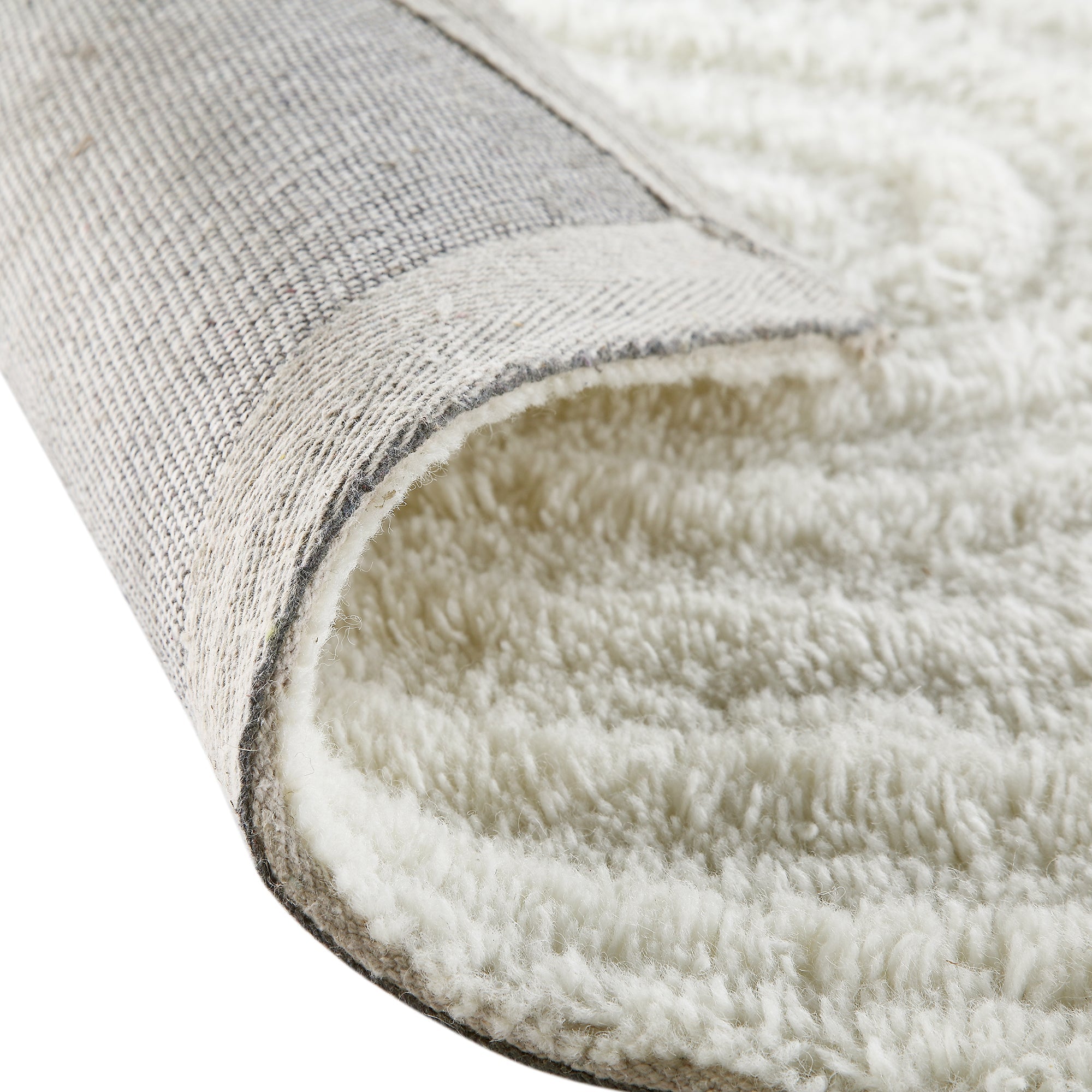 Geo Curve Cream Hand Tufted New Zealand Wool Runner