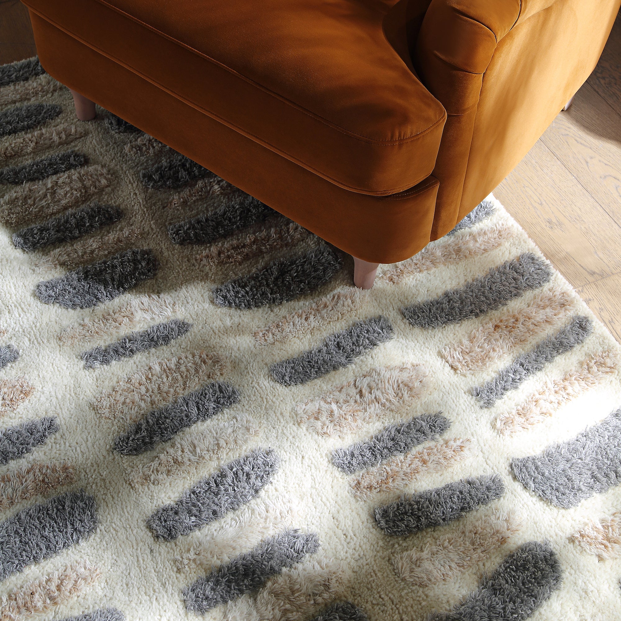 Pebble Hand Tufted New Zealand Wool Rectangular Rug