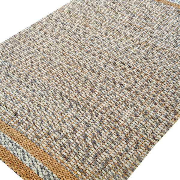 Kerala Variegated Wool and Jute Hand Braided Rug