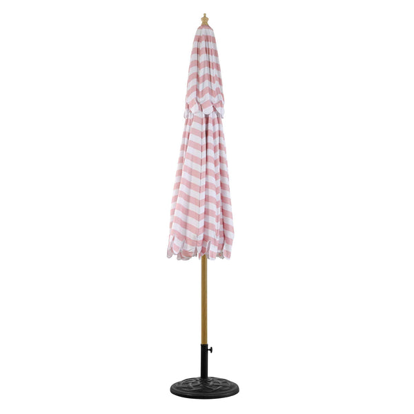 Fabienne Pink and White Striped 3M Double Top Crank and Tilt Parasol