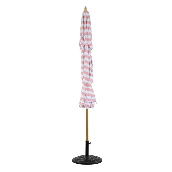 Fabienne Pink and White Striped 3M Double Top Crank and Tilt Parasol