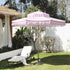 Fabienne Pink and White Striped 3M Double Top Crank and Tilt Parasol