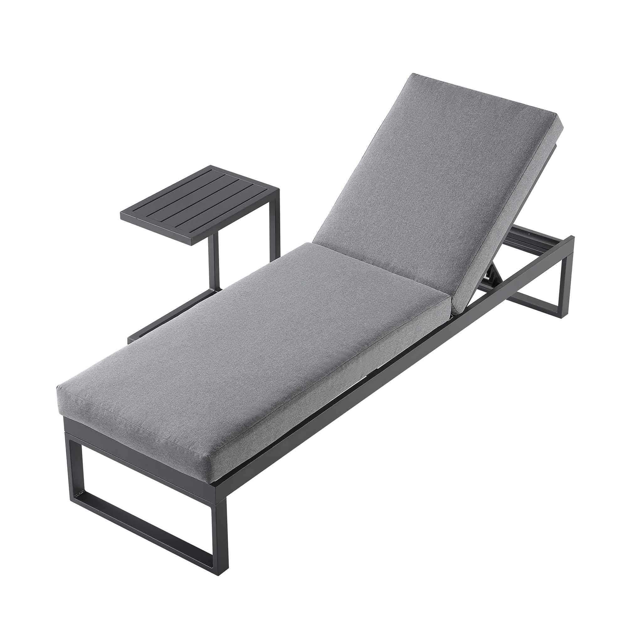 Albany Aluminum Sun Lounger, Grey