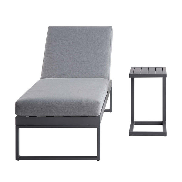 Albany Aluminum Sun Lounger, Grey