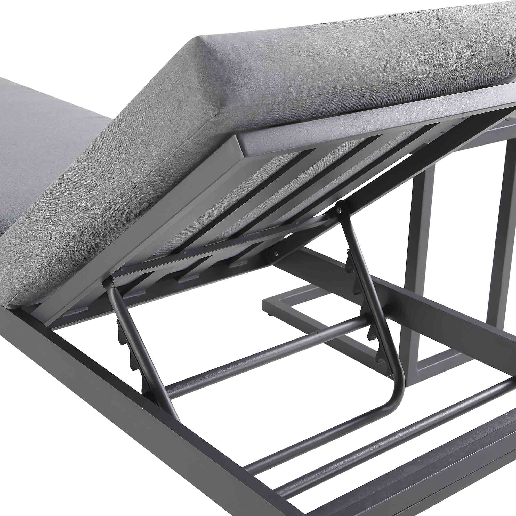 Albany Aluminum Sun Lounger, Grey