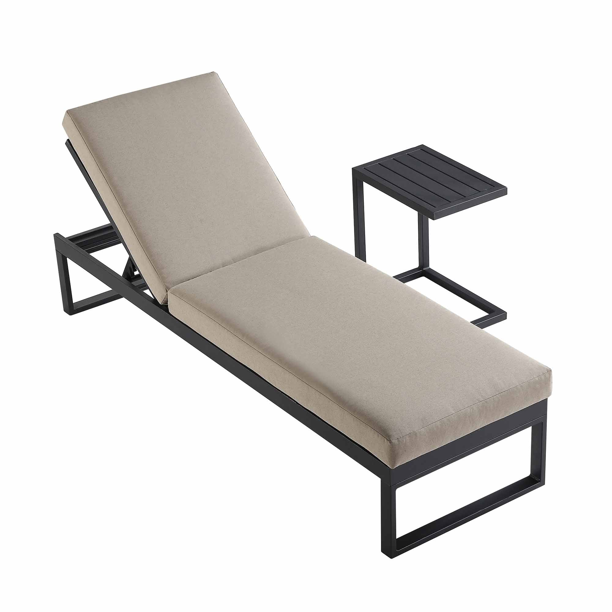 Albany Aluminum Sun Lounger, Taupe