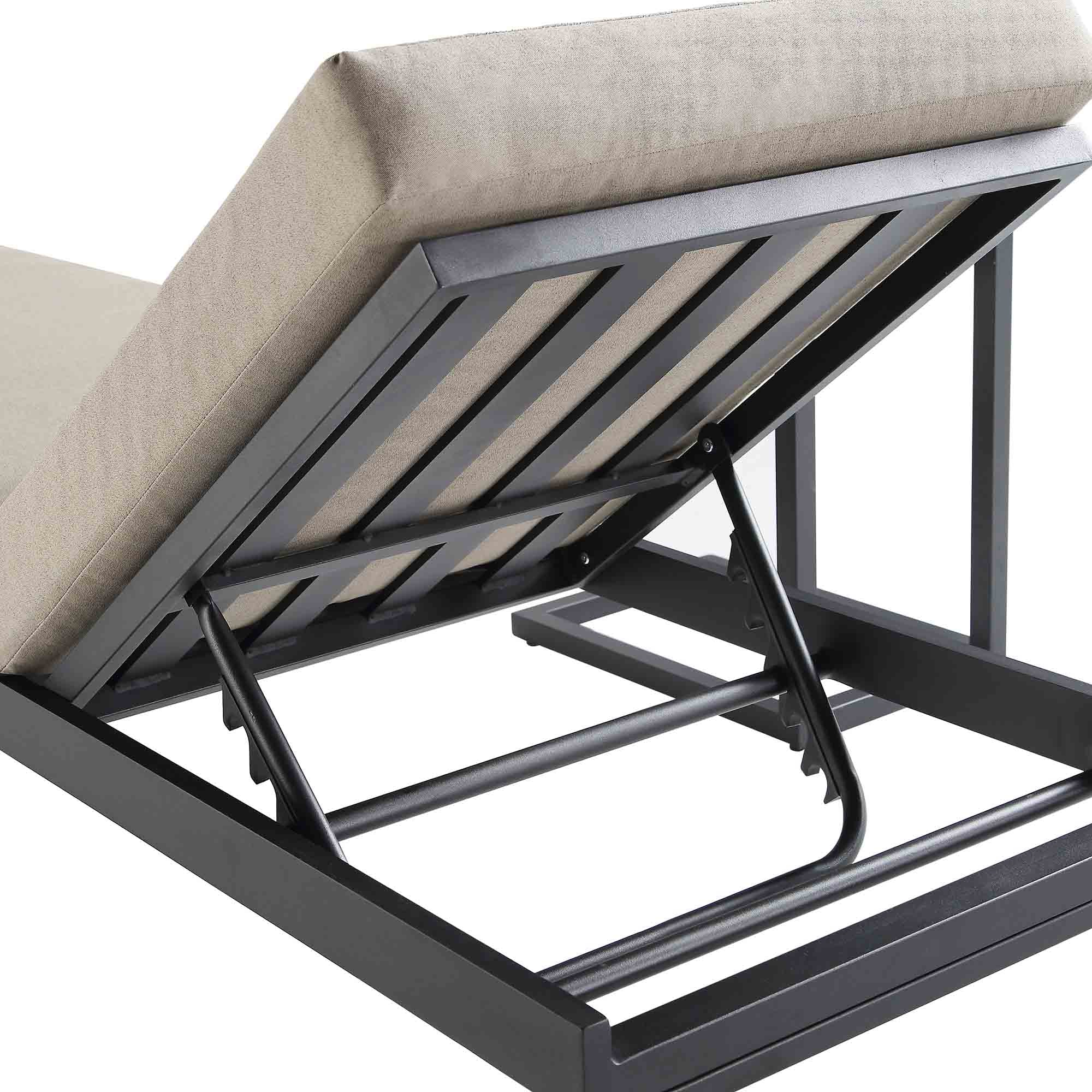 Albany Aluminum Sun Lounger, Taupe