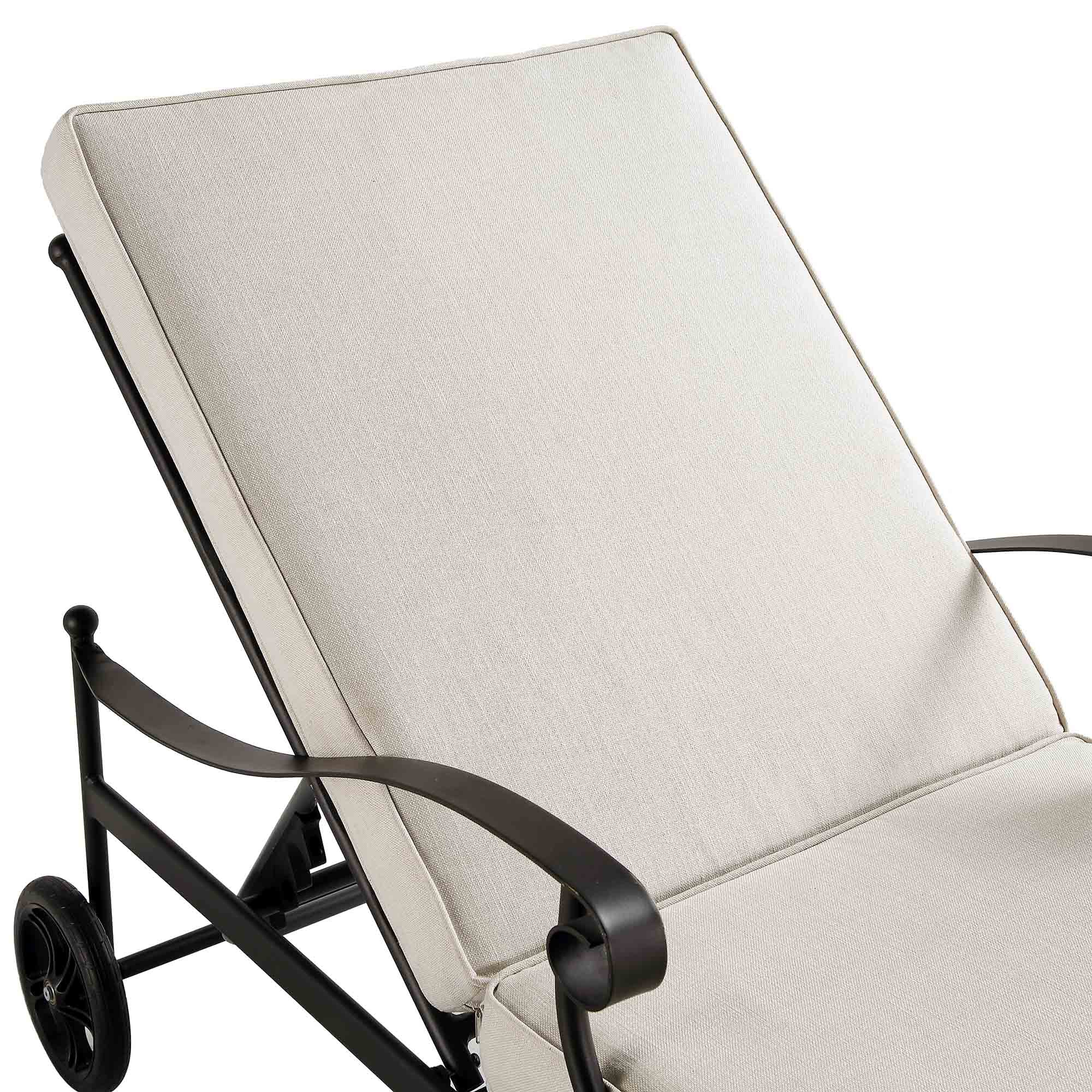 Haymes Metal Sun Lounger with Wheels