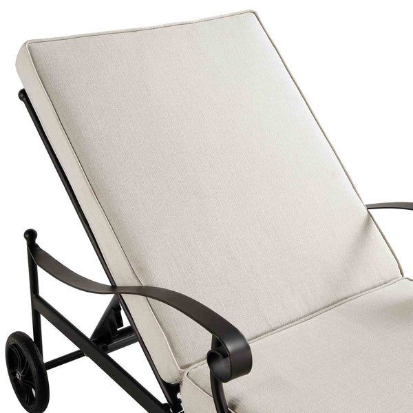 Haymes Metal Sun Lounger with Wheels