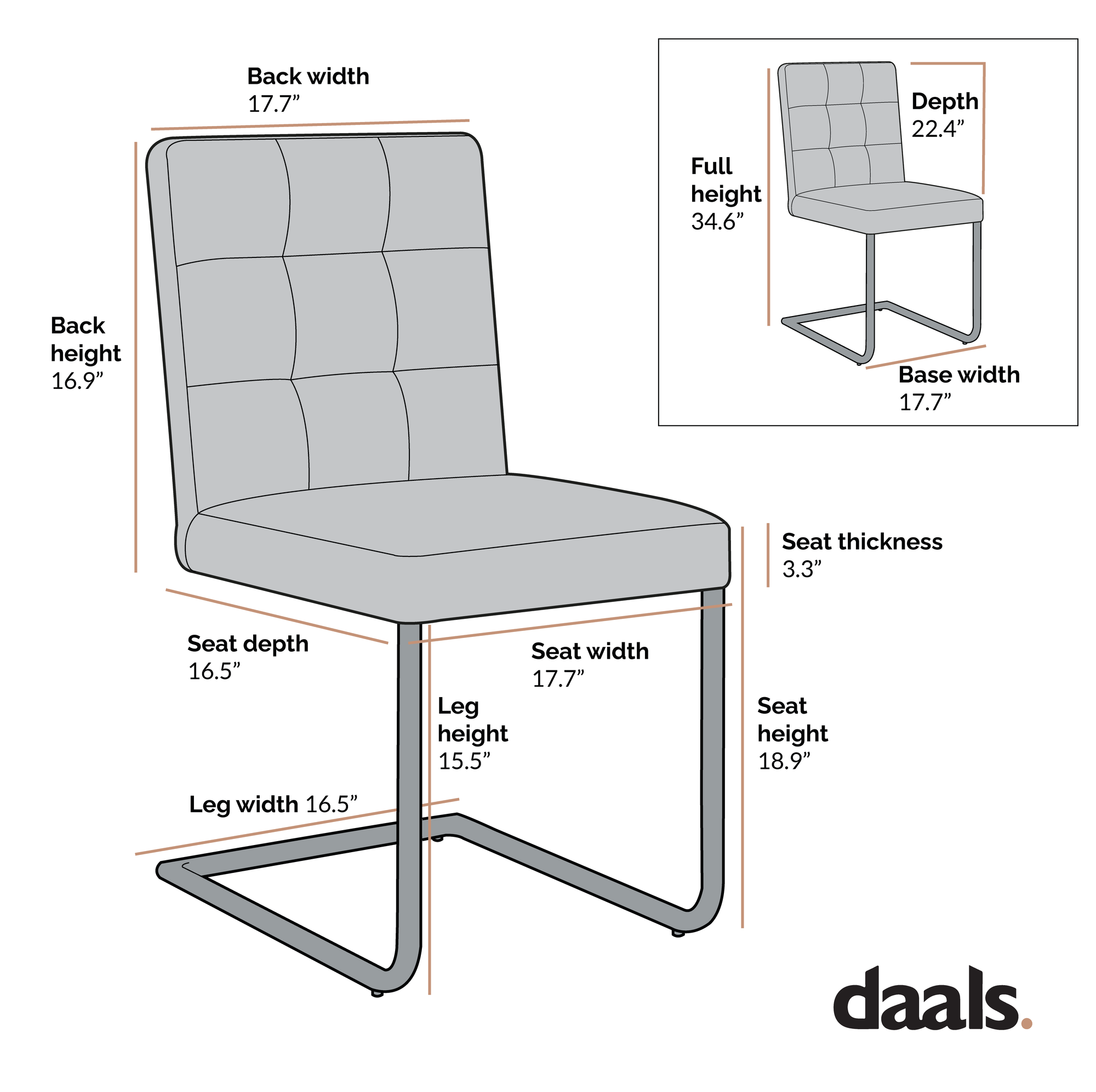 Keyston Set of 2 Cream White PU Leather Upholstered Dining Chairs with Chrome Legs