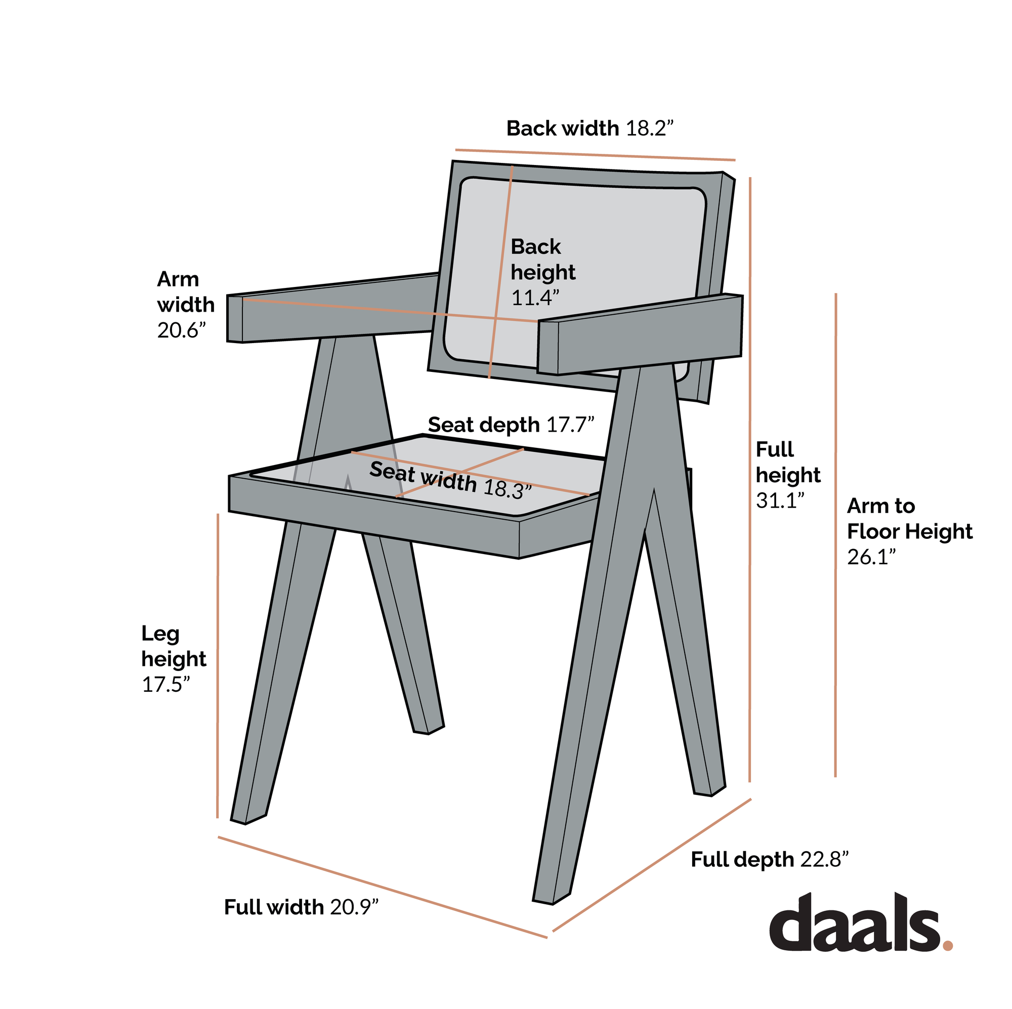 Jeanne Natural Colour Cane Rattan Solid Beech Wood Dining Chair