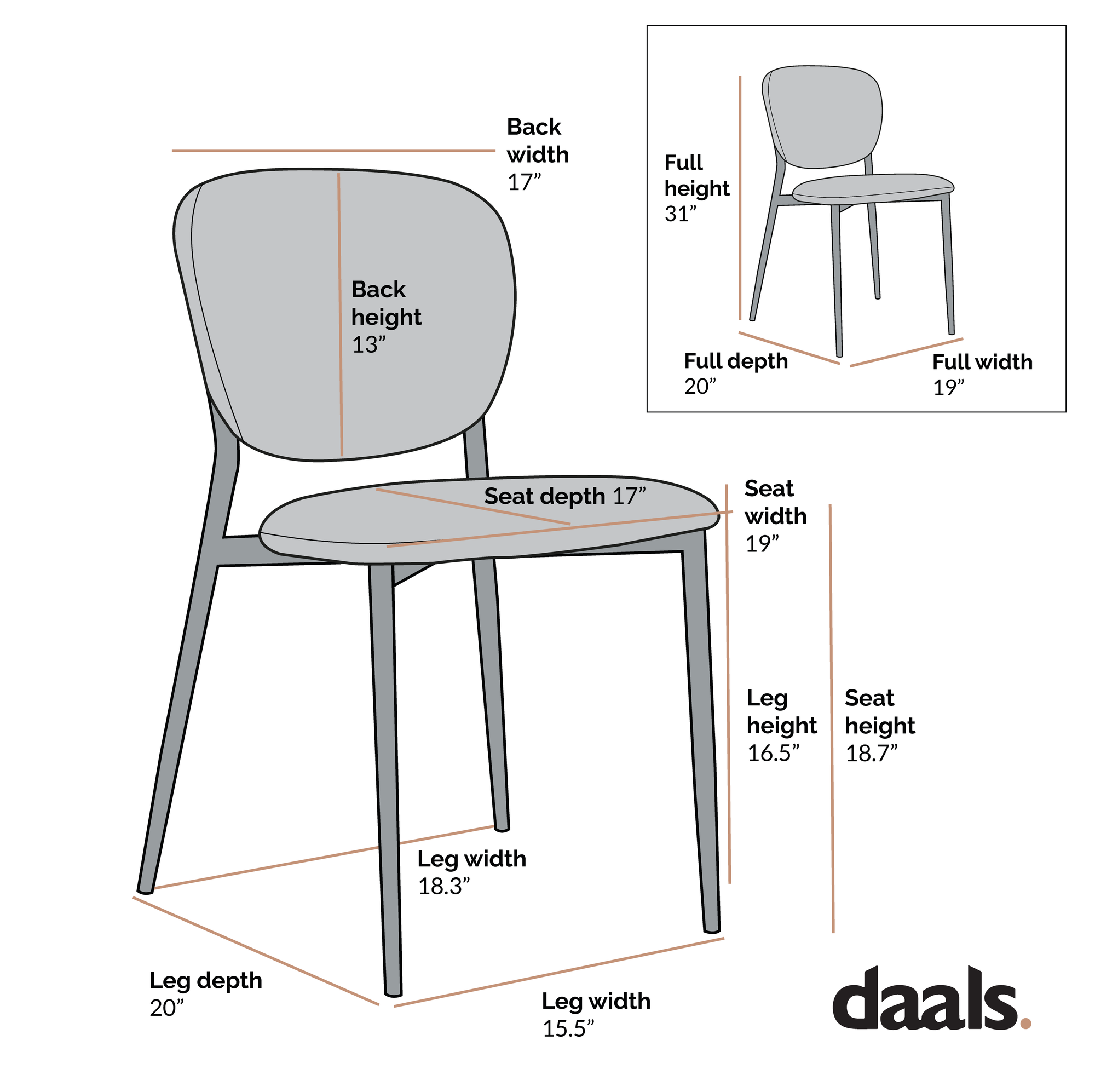 Kelmarsh Set of 2 Orange Velvet Upholstered Dining Chairs