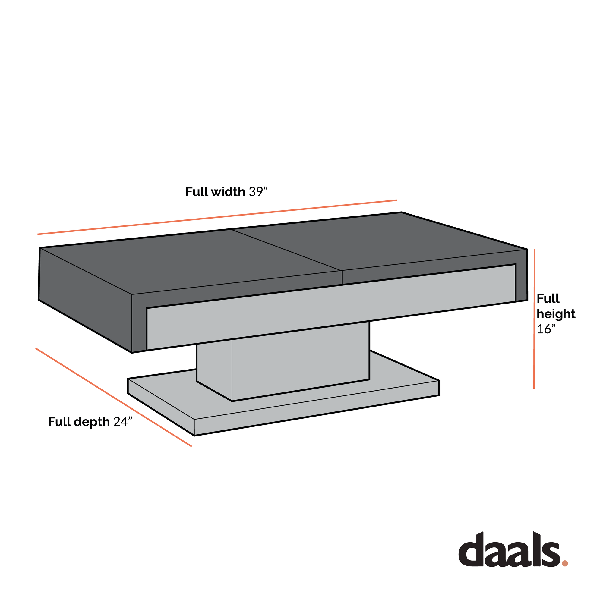 Blythe Two Block Sliding Storage Coffee Table