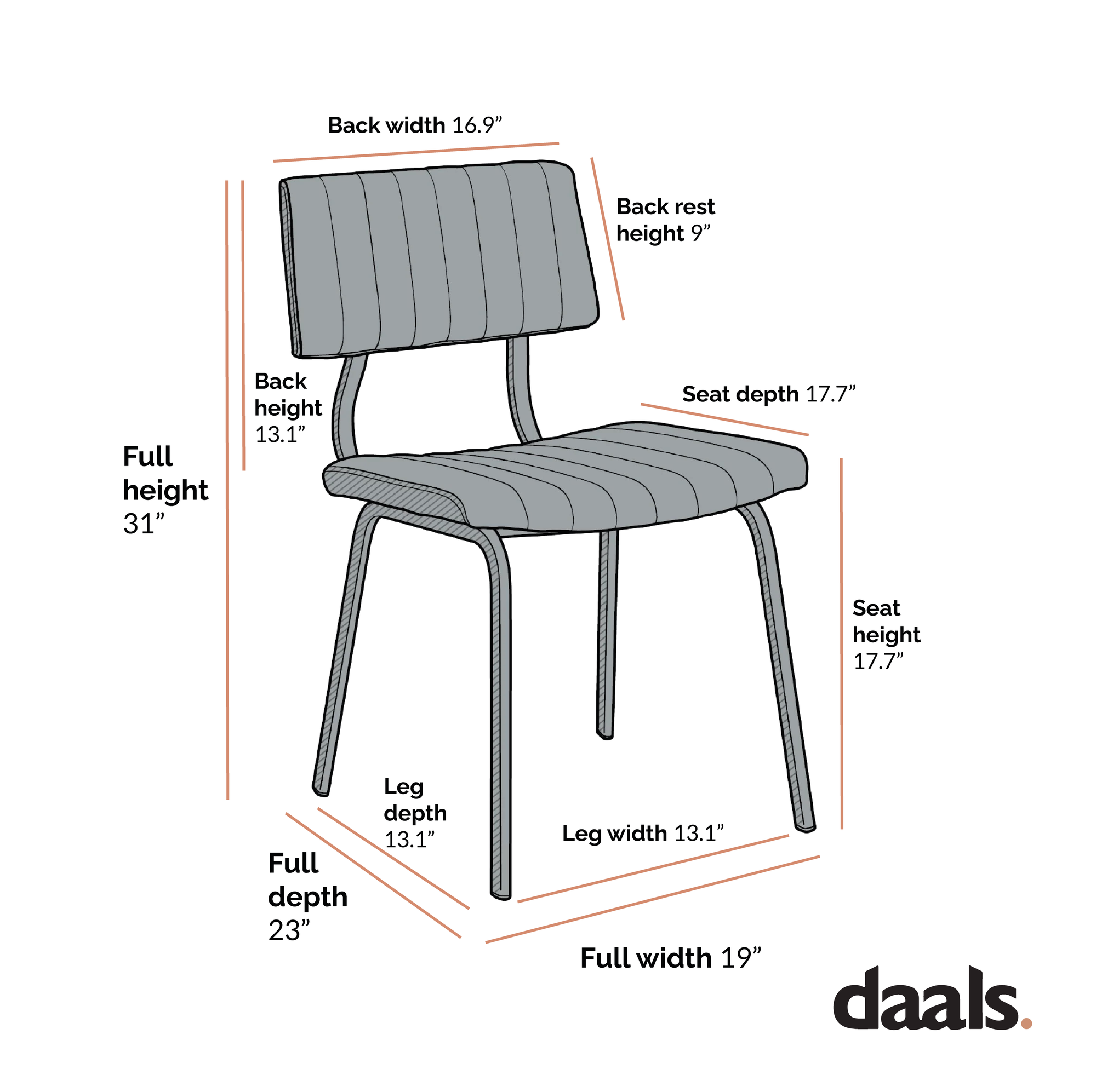 Charlecote Set of 2 Fluted Dining Chairs (Dark Brown PU)