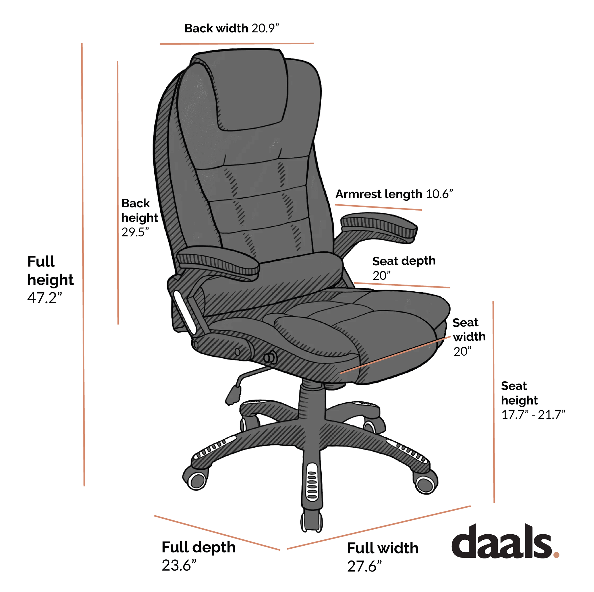 Executive Recline Padded Swivel Office Chair with Vibrating Massage Function, MM17 Brown