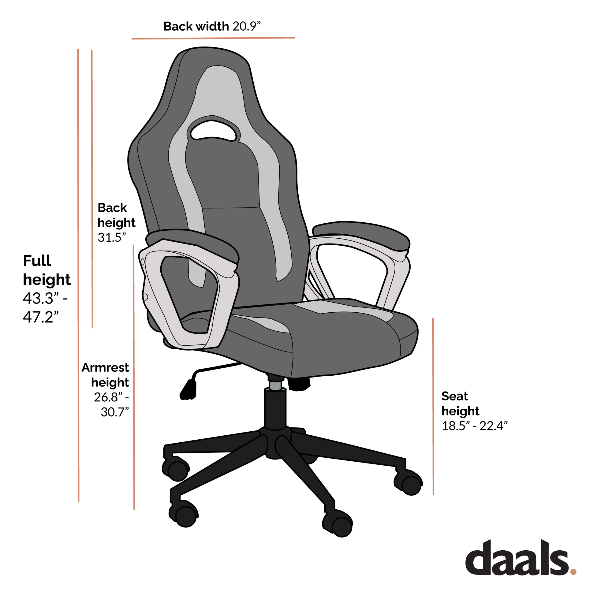 Racing Sport Swivel Office Chair in Black & Green