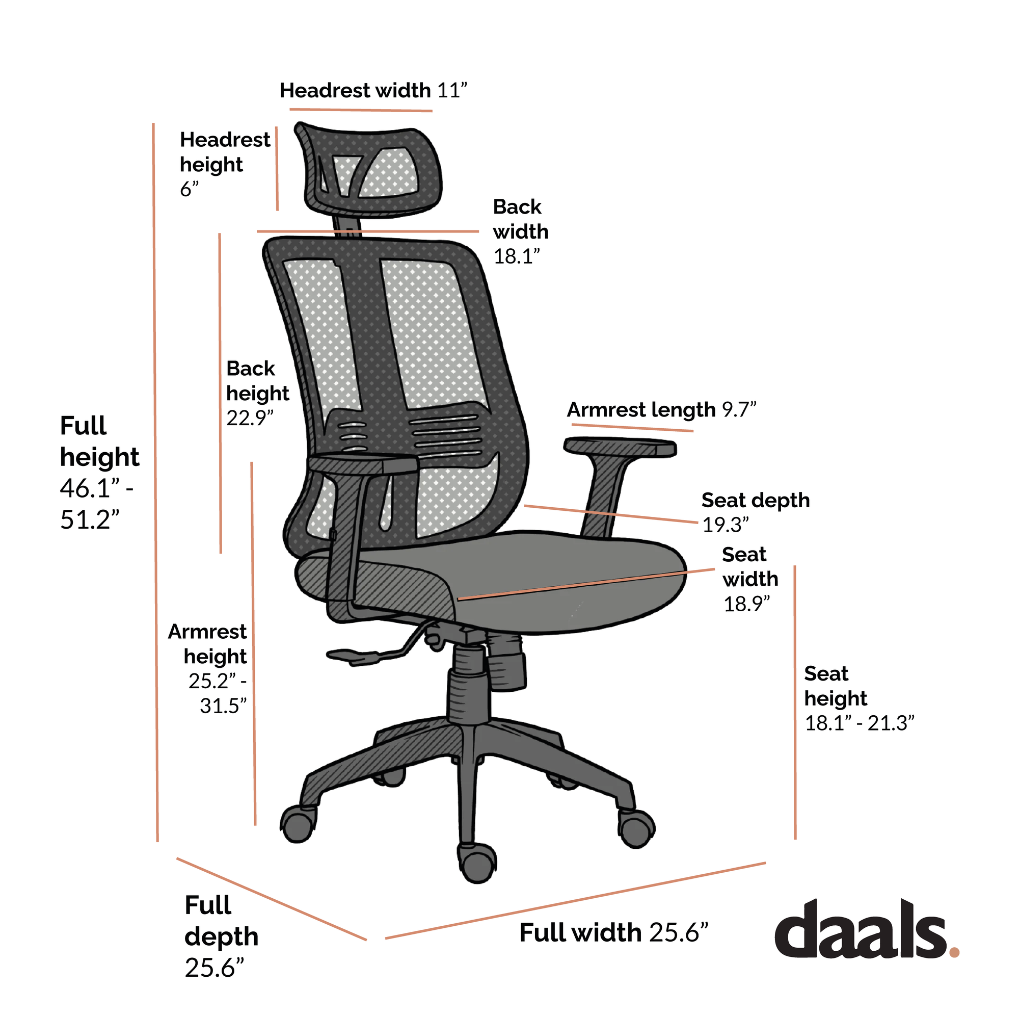 Grey Mesh High Back Executive Office Chair Swivel Desk Chair with Synchro-Tilt, Adjustable Armrest & Headrest