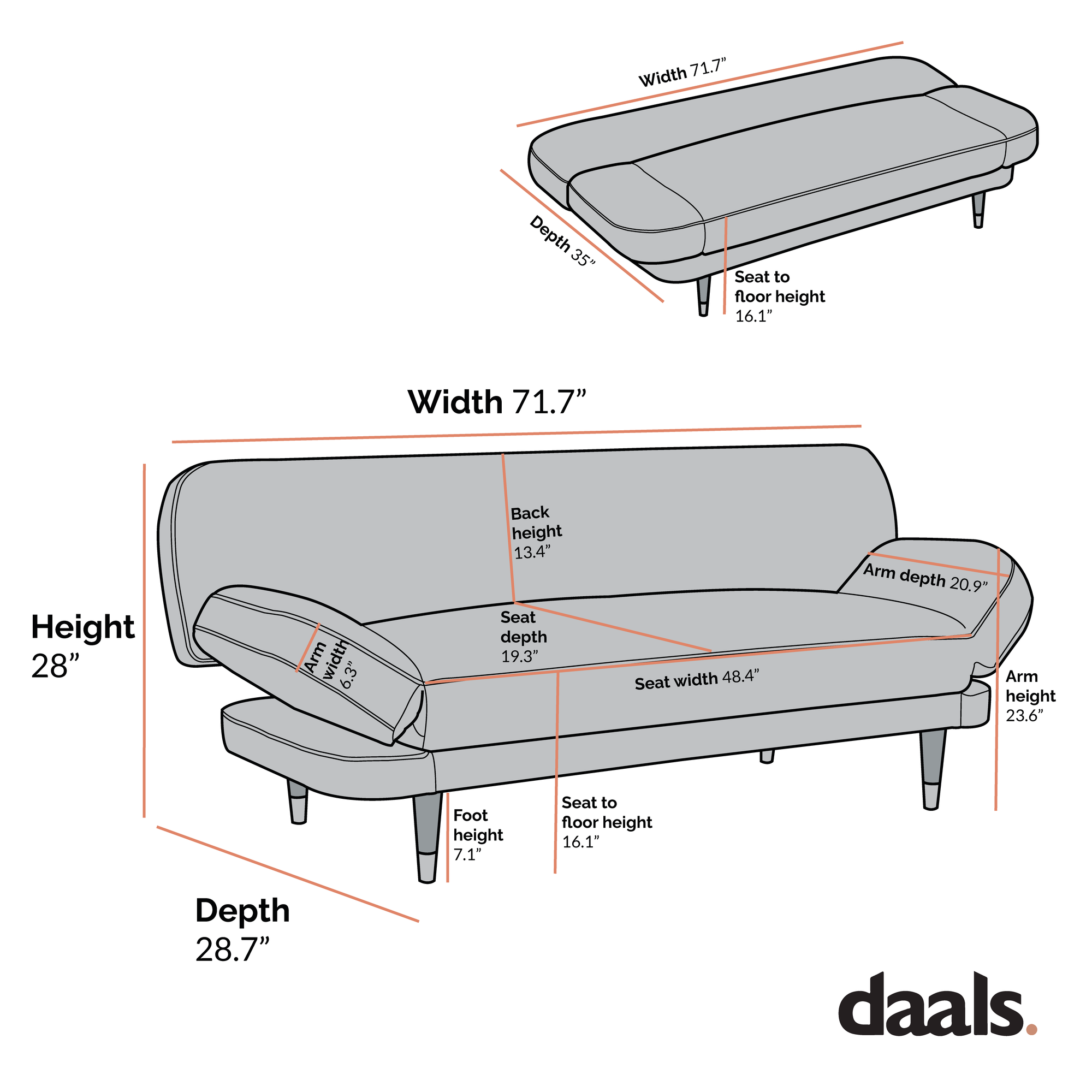 Solna 2-Seater Sofa Bed, Dusty Rose Velvet