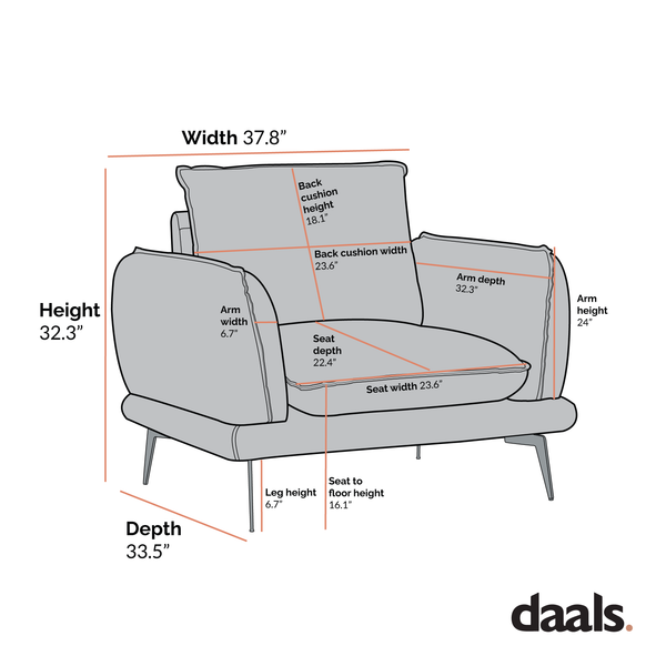 Obriel Oatmeal Fabric Armchair