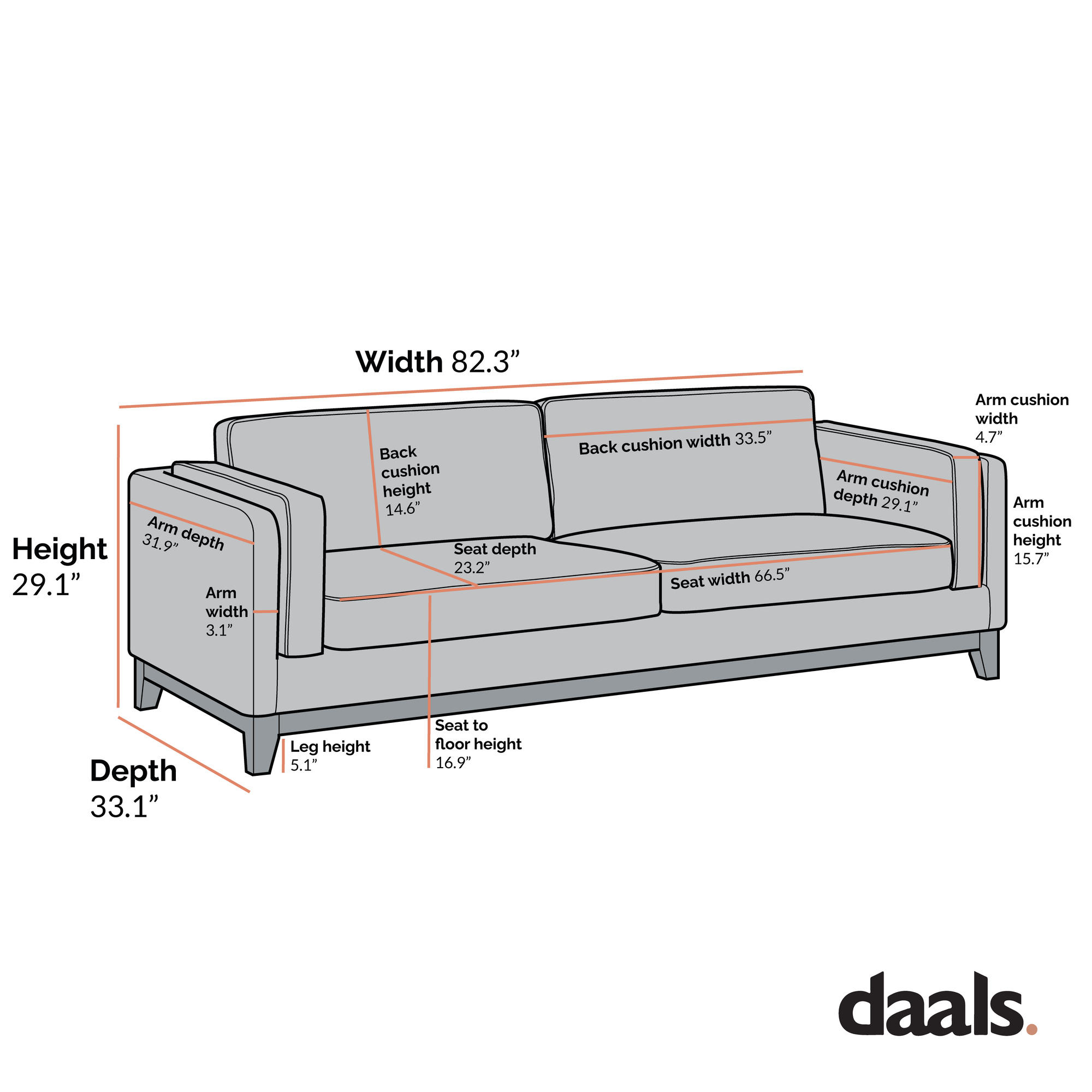 Dipley Beige Boucle Fabric Sofa, 3-Seater