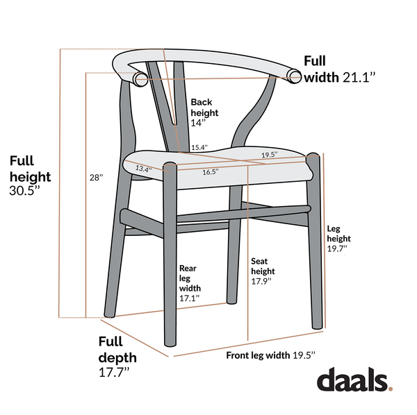 Hansel Wooden Natural Weave Dining Chair, Light Taupe Color Frame