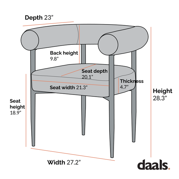 Fulbourn White Boucle Dining Chair with Natural Wood Effect Legs