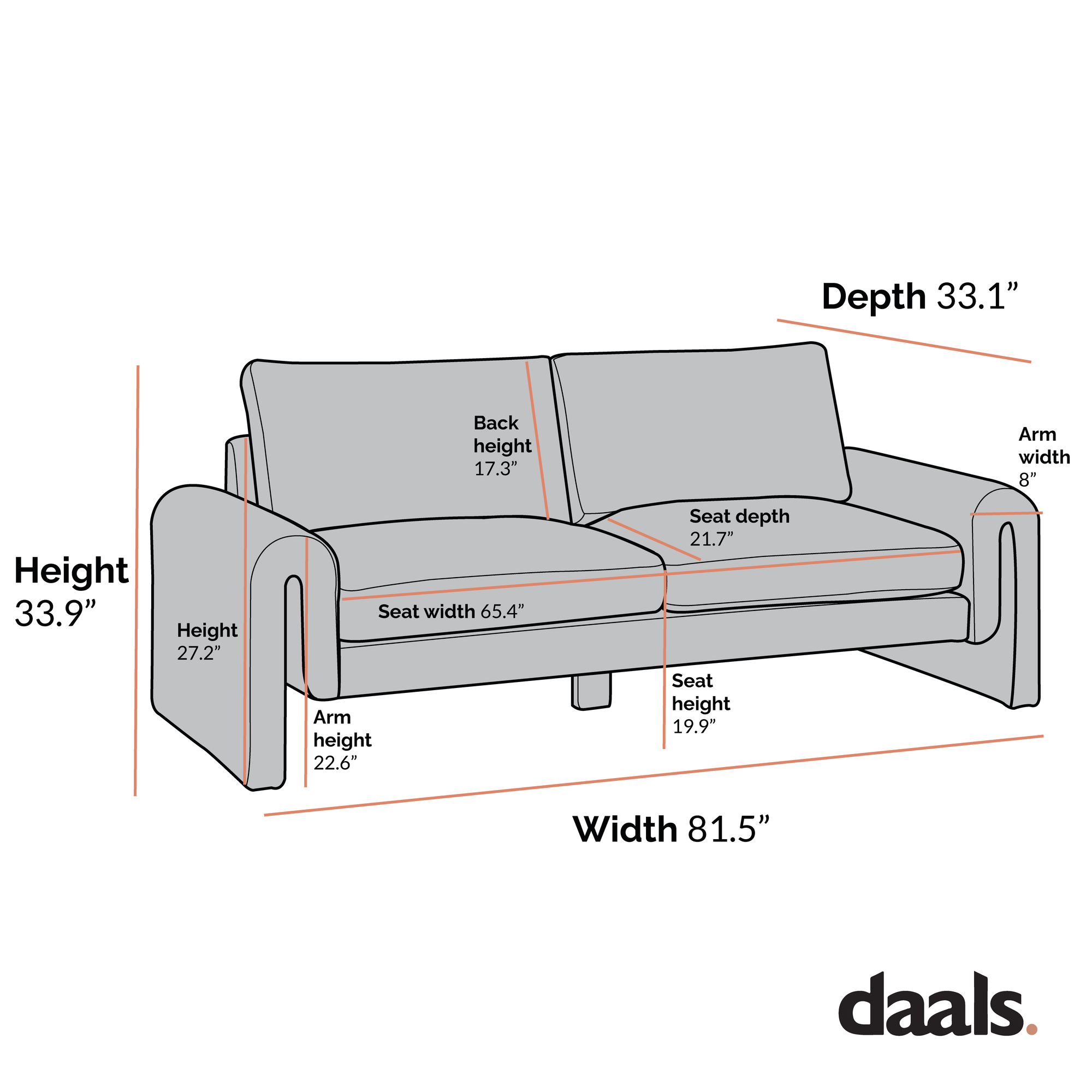 Hampstead Taupe Boucle Curved 3-Seater Sofa