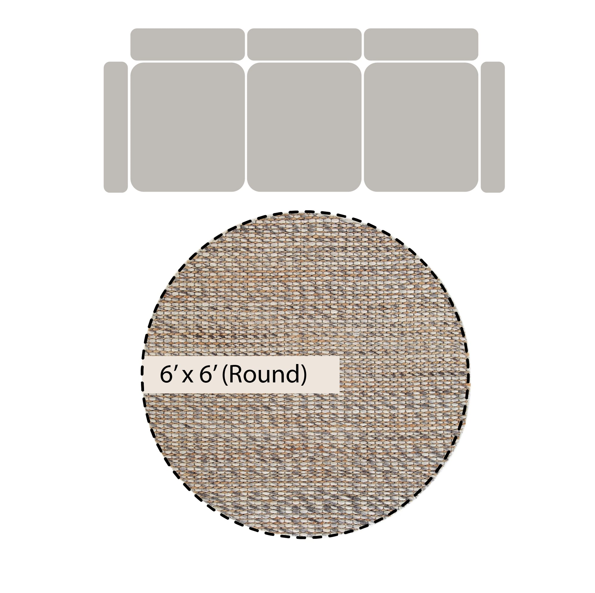 Kerala Variegated Wool and Jute Hand Braided Round Rug