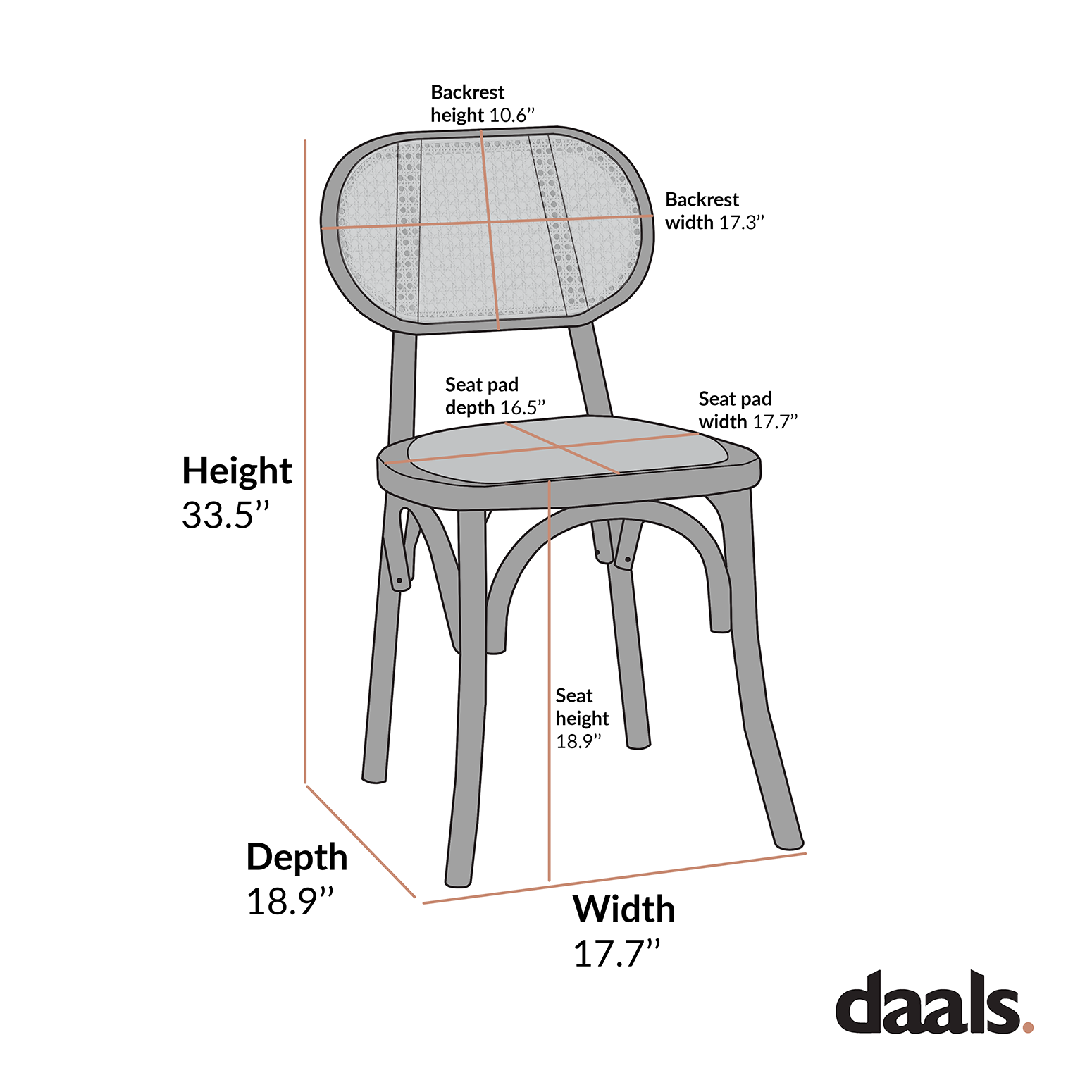 Anya Set of 2 Cane Rattan and Upholstered Dining Chairs in Natural