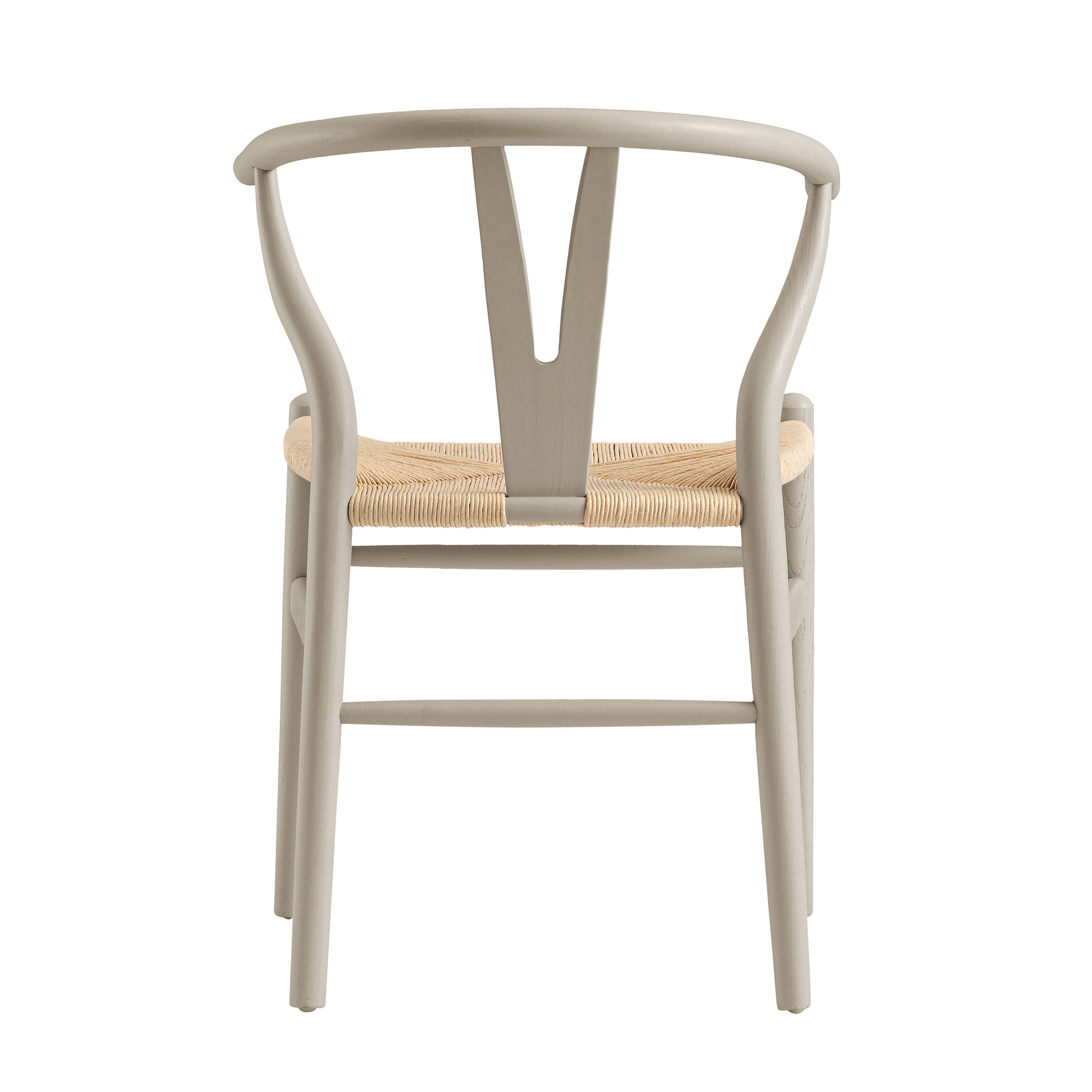 Hansel Wooden Natural Weave Dining Chair, Light Taupe Color Frame