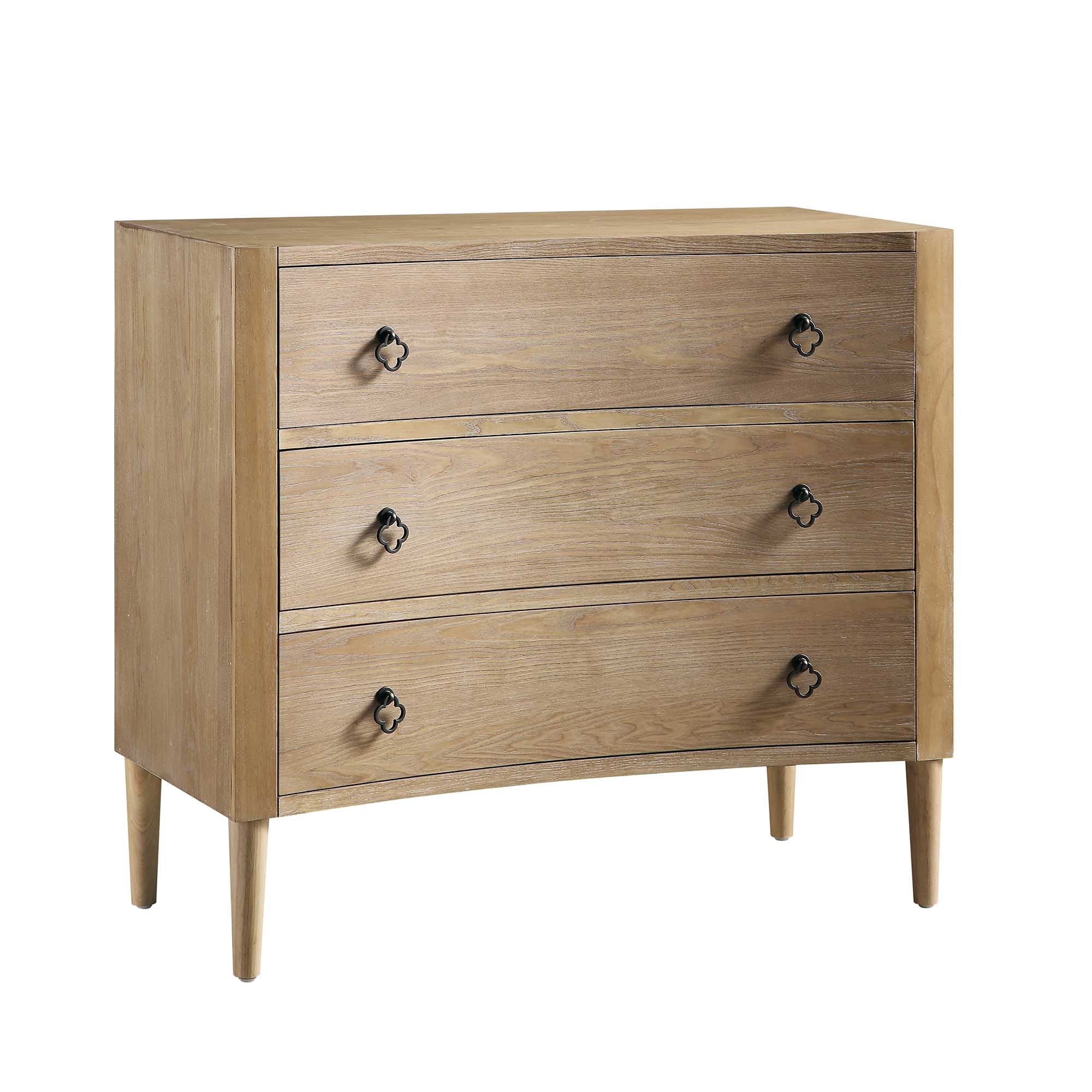 Thalia Concave 3 Drawer Dresser, Natural