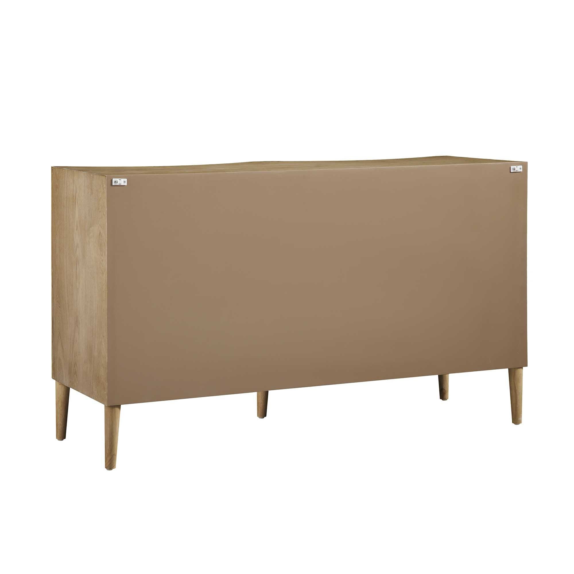 Thalia Concave Double Six Drawer Dresser, Natural