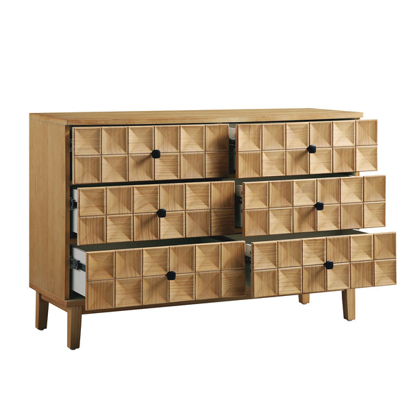 Gibbs 6 Drawer Dresser, Natural