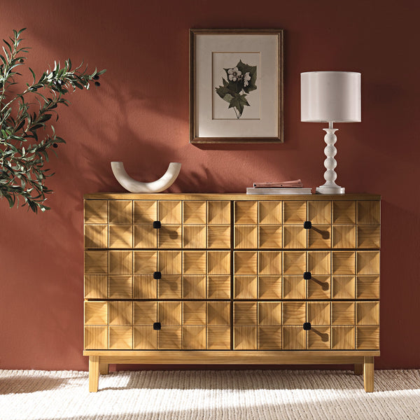 Gibbs 6 Drawer Dresser, Natural