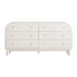 Maude 6 Drawer Dresser, Washed White Ash with Raffia