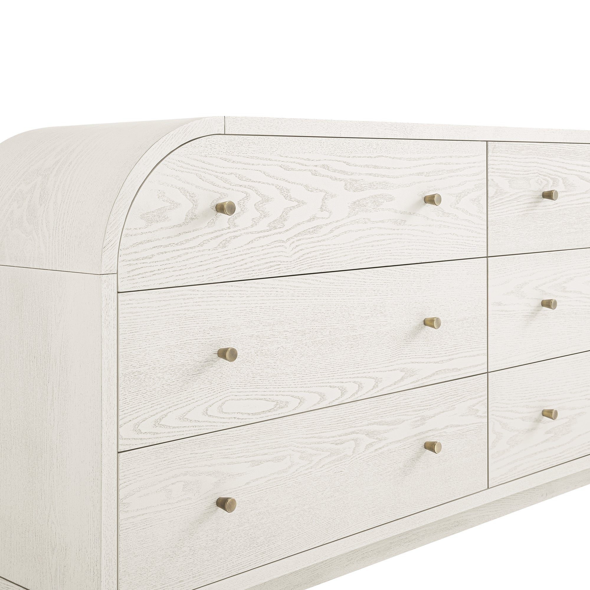 Maude 6 Drawer Dresser, Washed White Ash