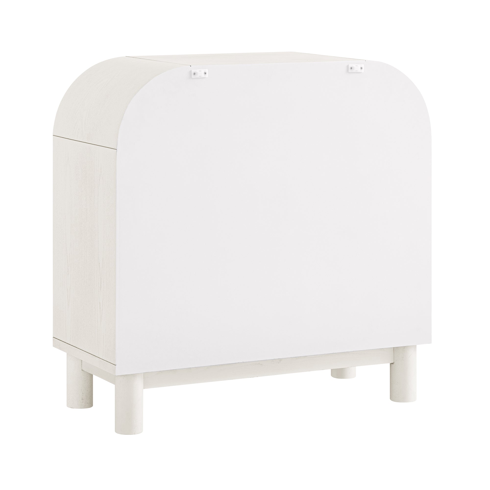 Maude 3 Drawer Dresser, Washed White Ash with Raffia