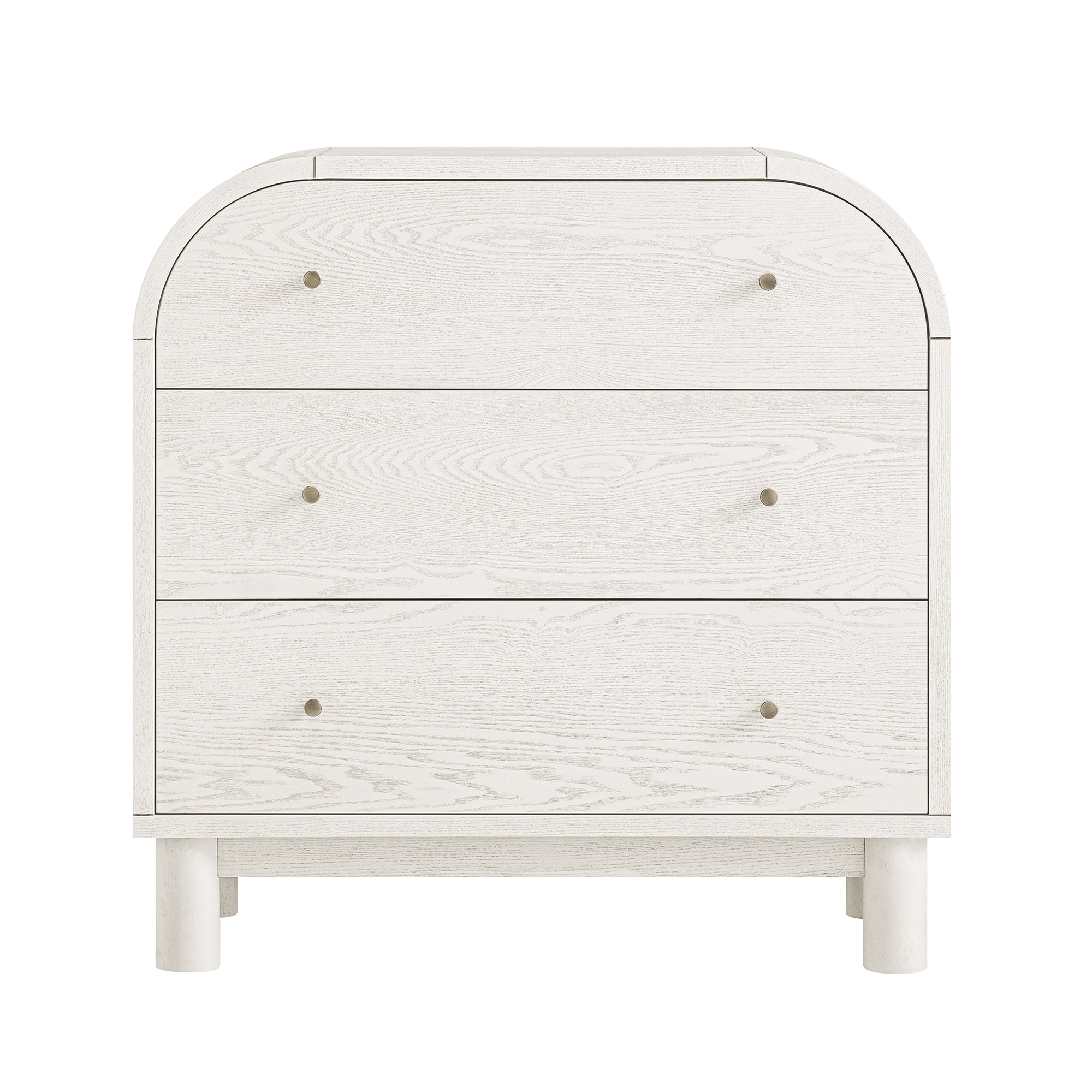 Maude 3 Drawer Dresser, Washed White Ash