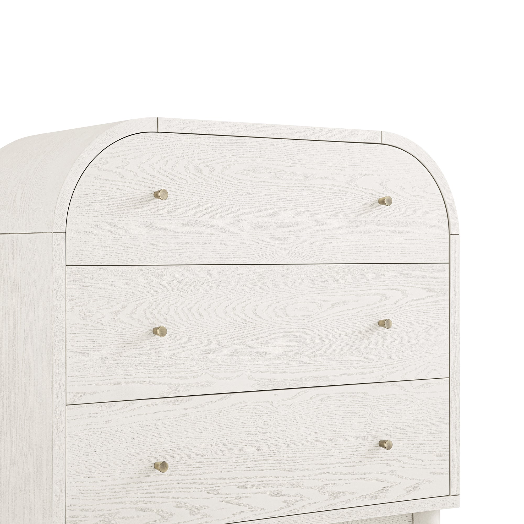 Maude 3 Drawer Dresser, Washed White Ash