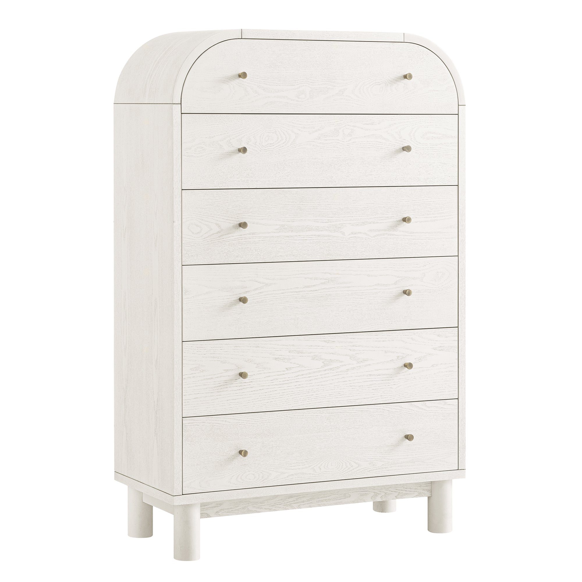 Maude Tall Dresser, Washed White Ash