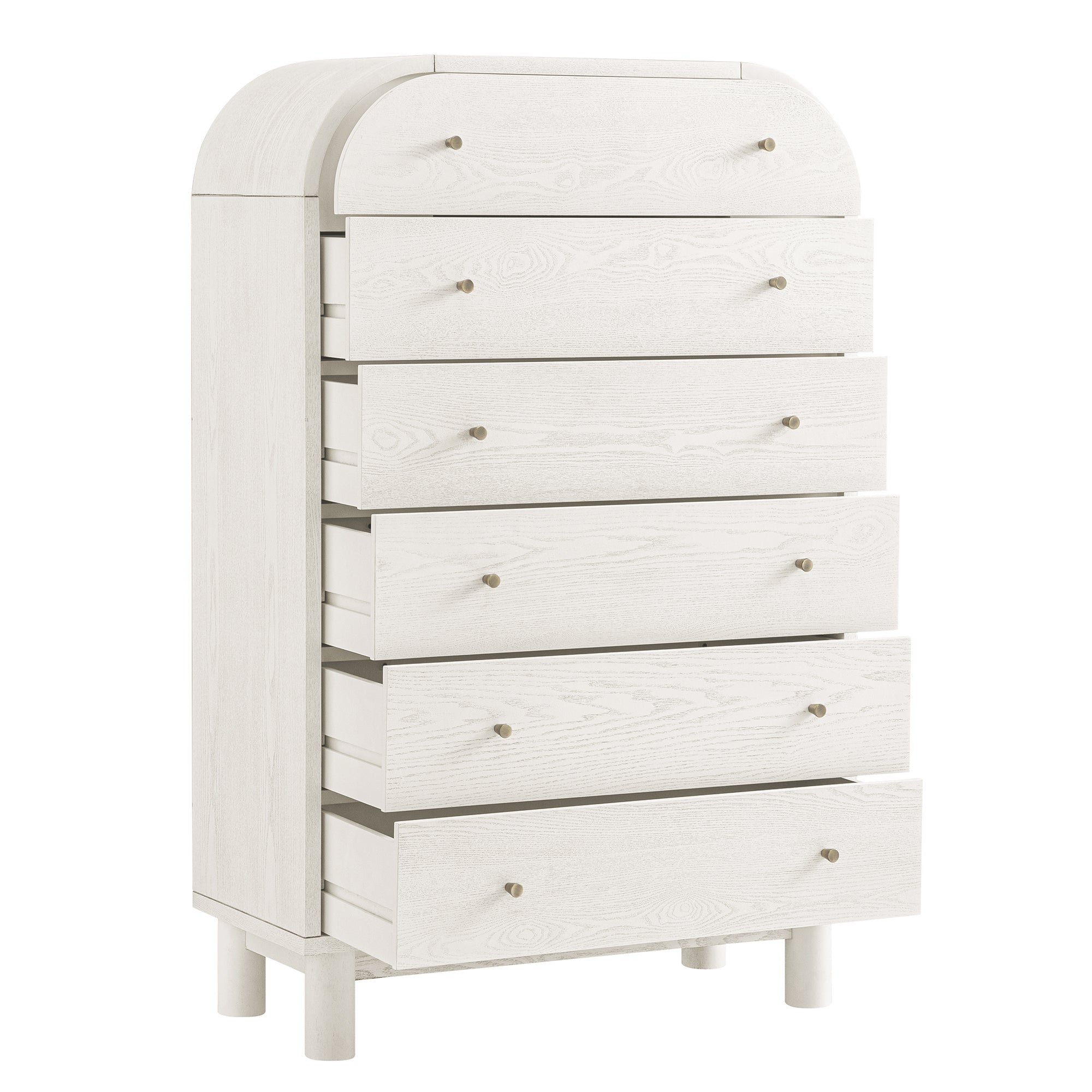 Maude Tall Dresser, Washed White Ash