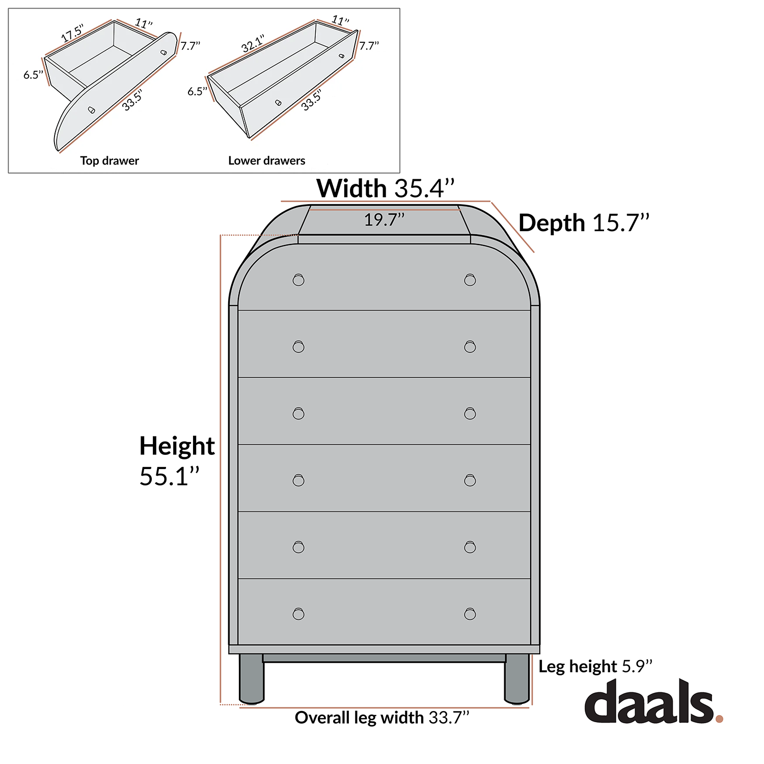 Maude Tall Dresser, Washed White Ash