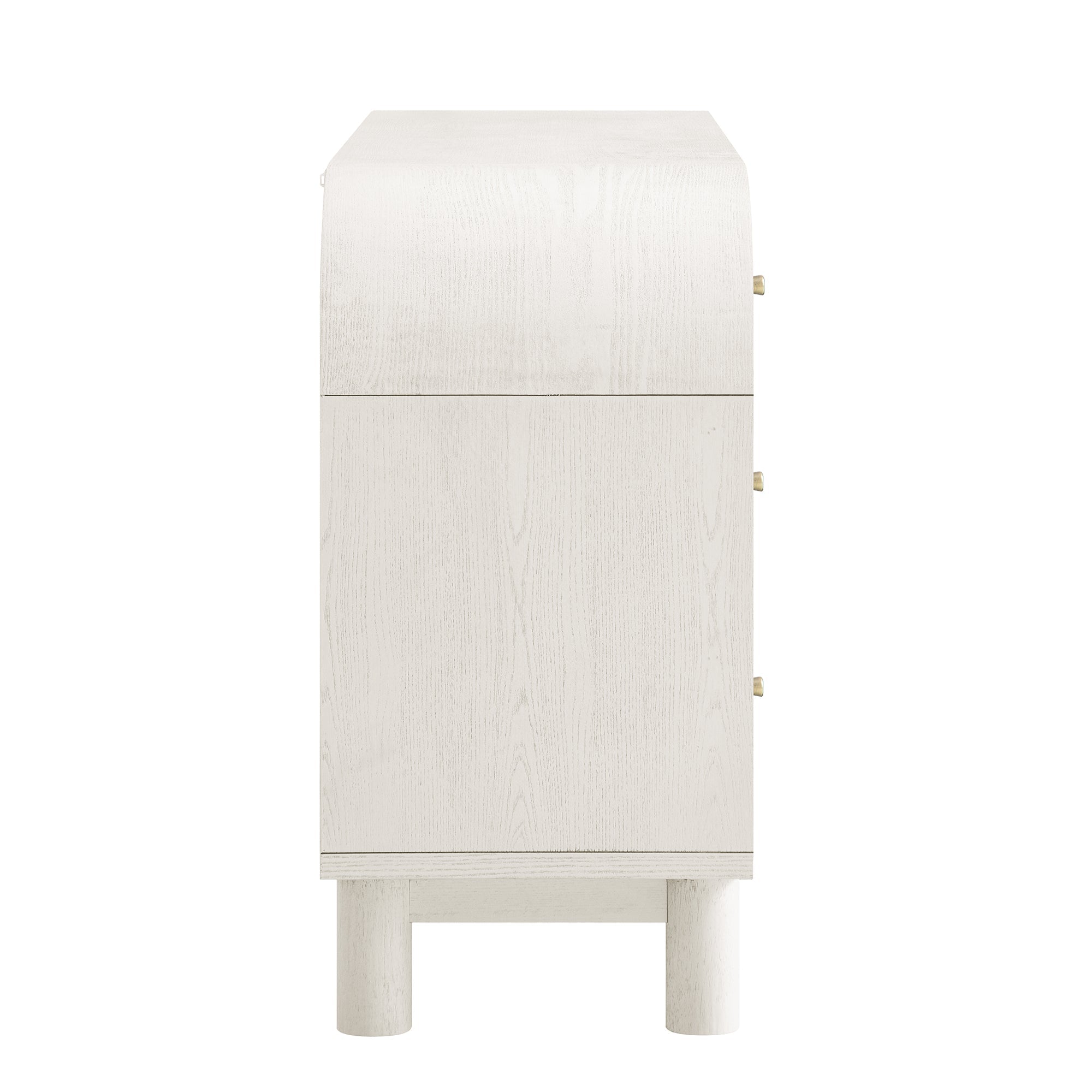 Maude 9 Drawer Dresser, Washed White Ash with Raffia