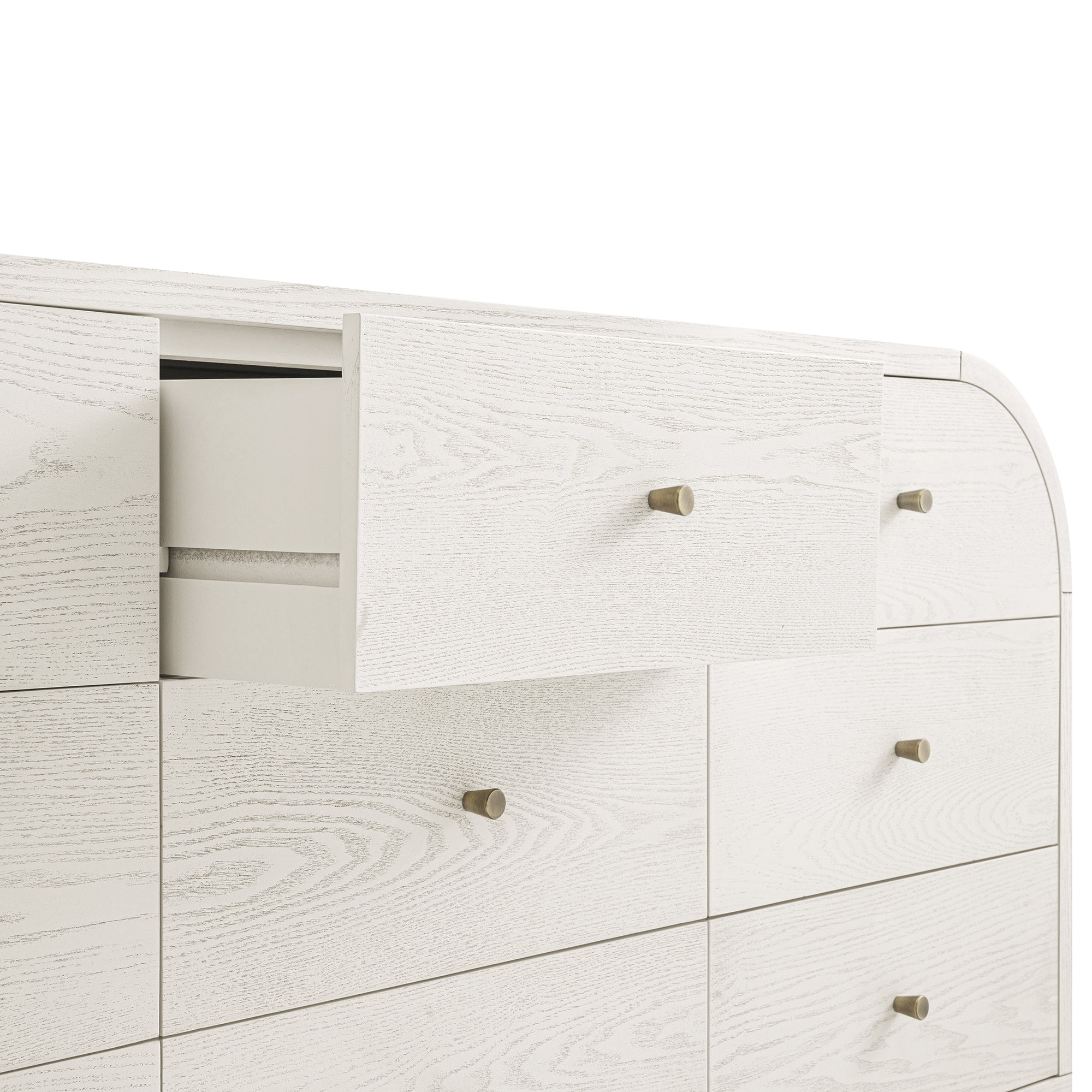 Maude 9 Drawer Dresser, Washed White Ash